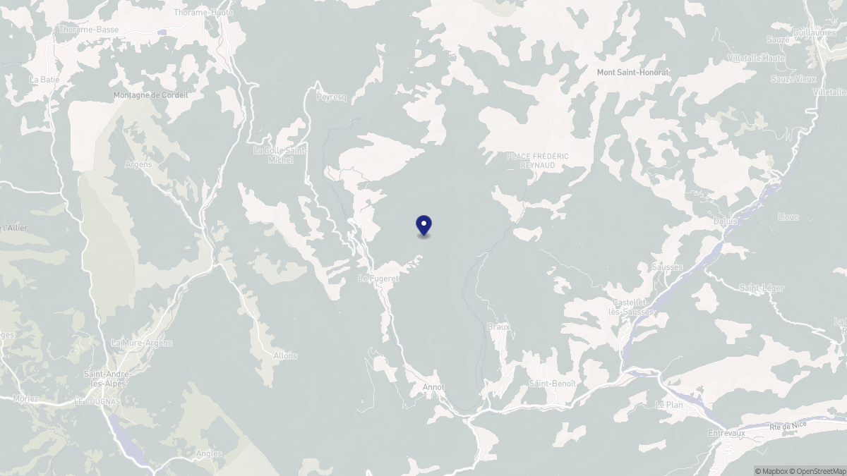Aperçu cartographique de Le Fugeret, centré sur la commune