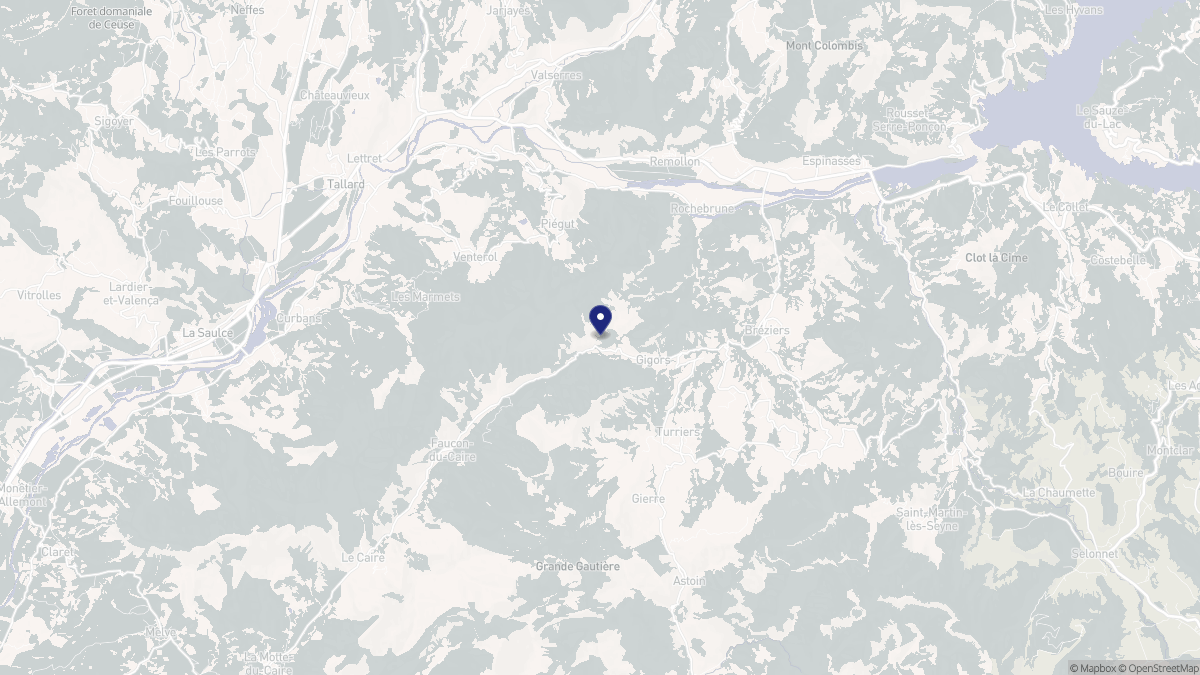 Aperçu cartographique de Gigors, centré sur la commune