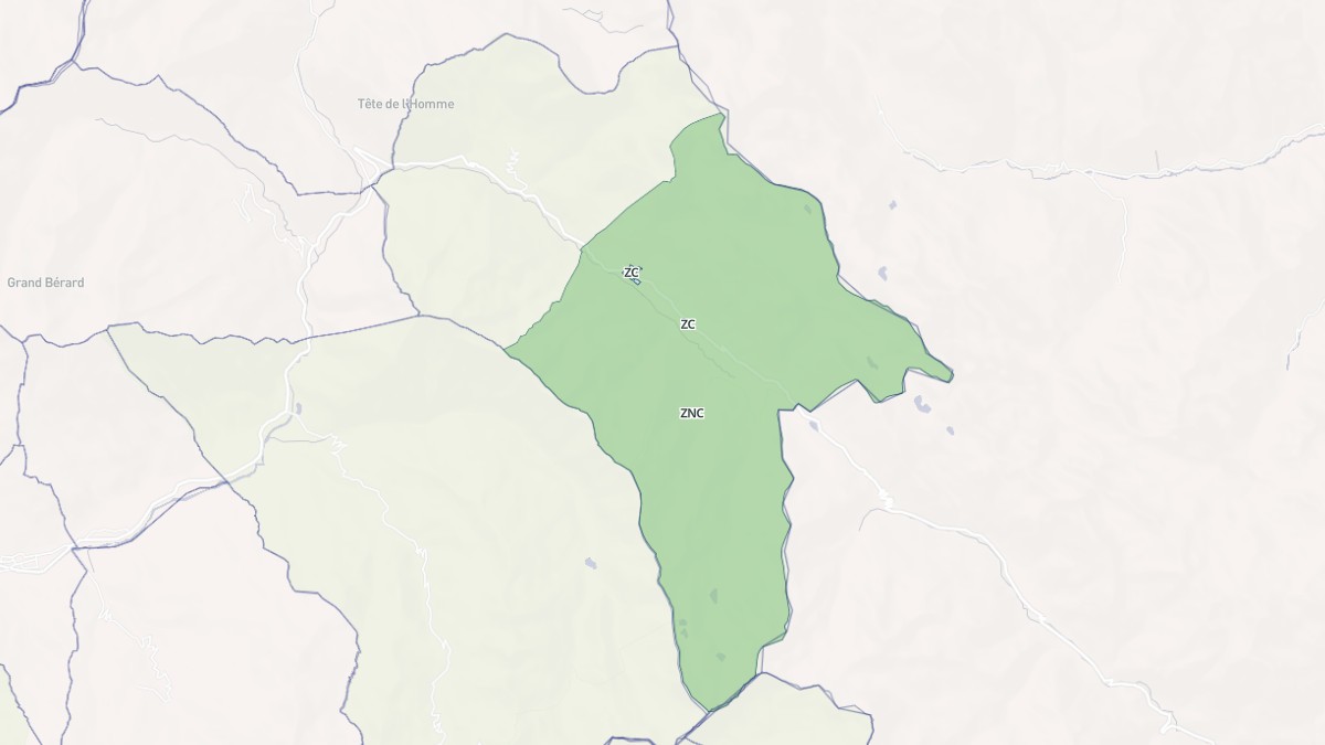 Aperçu cartographique de Val d'Oronaye, centré sur la commune