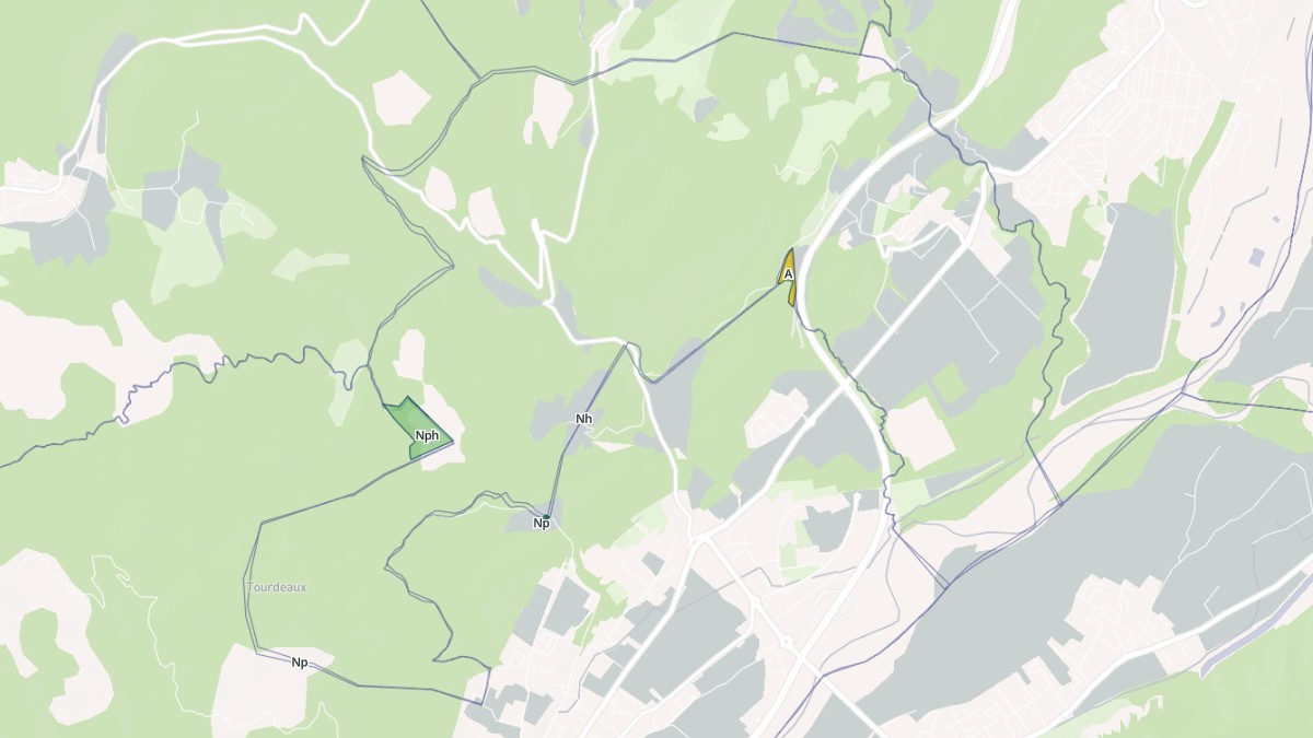 Aperçu cartographique de Montfort, centré sur la commune
