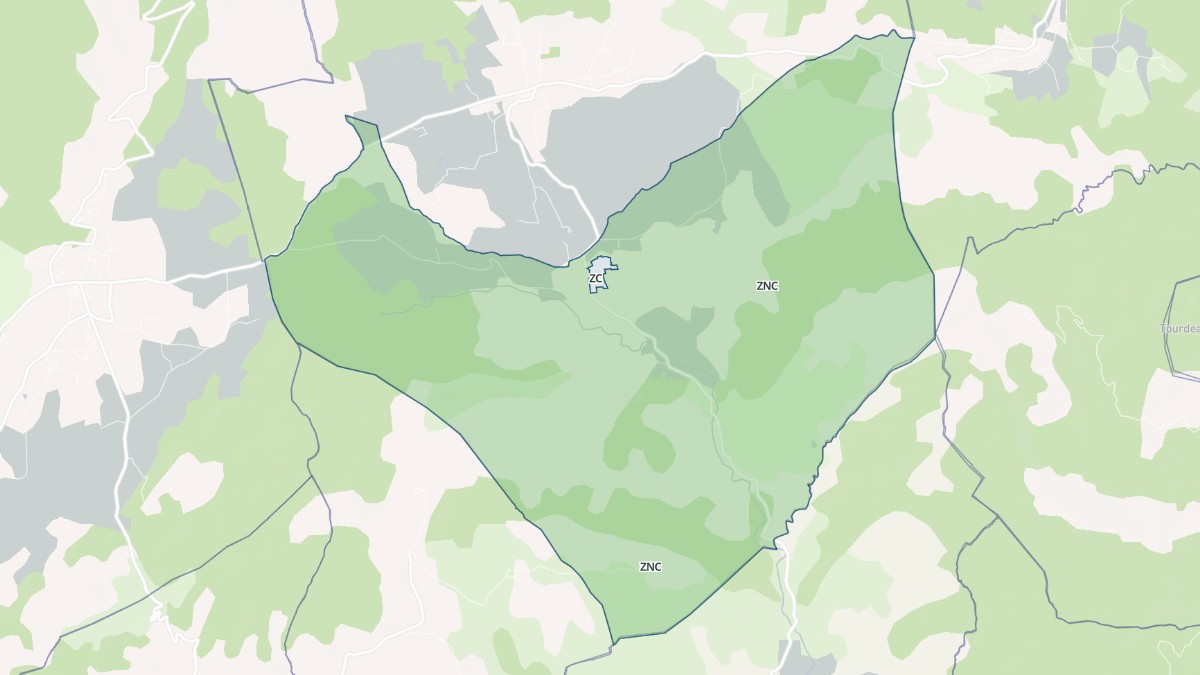 Aperçu cartographique de Montlaux, centré sur la commune
