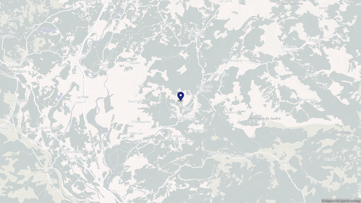 Aperçu cartographique de Nibles, centré sur la commune