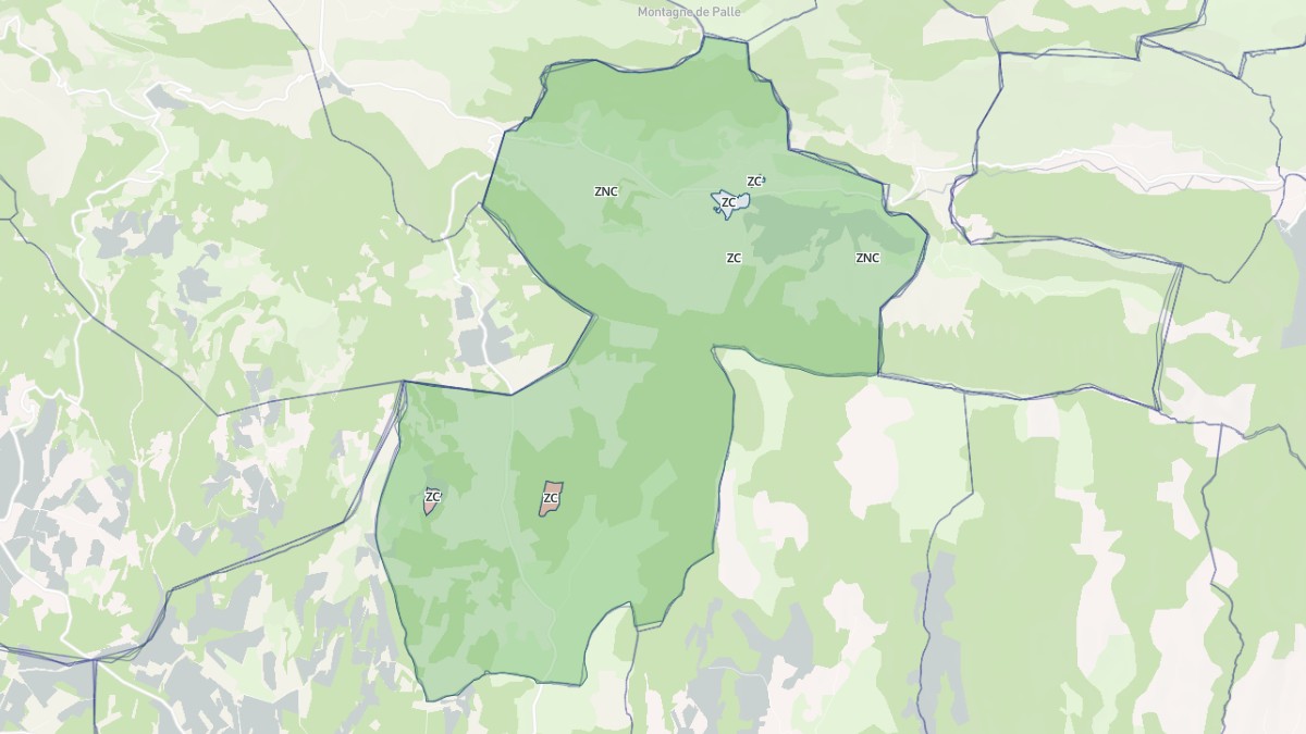 Aperçu cartographique de Les Omergues, centré sur la commune