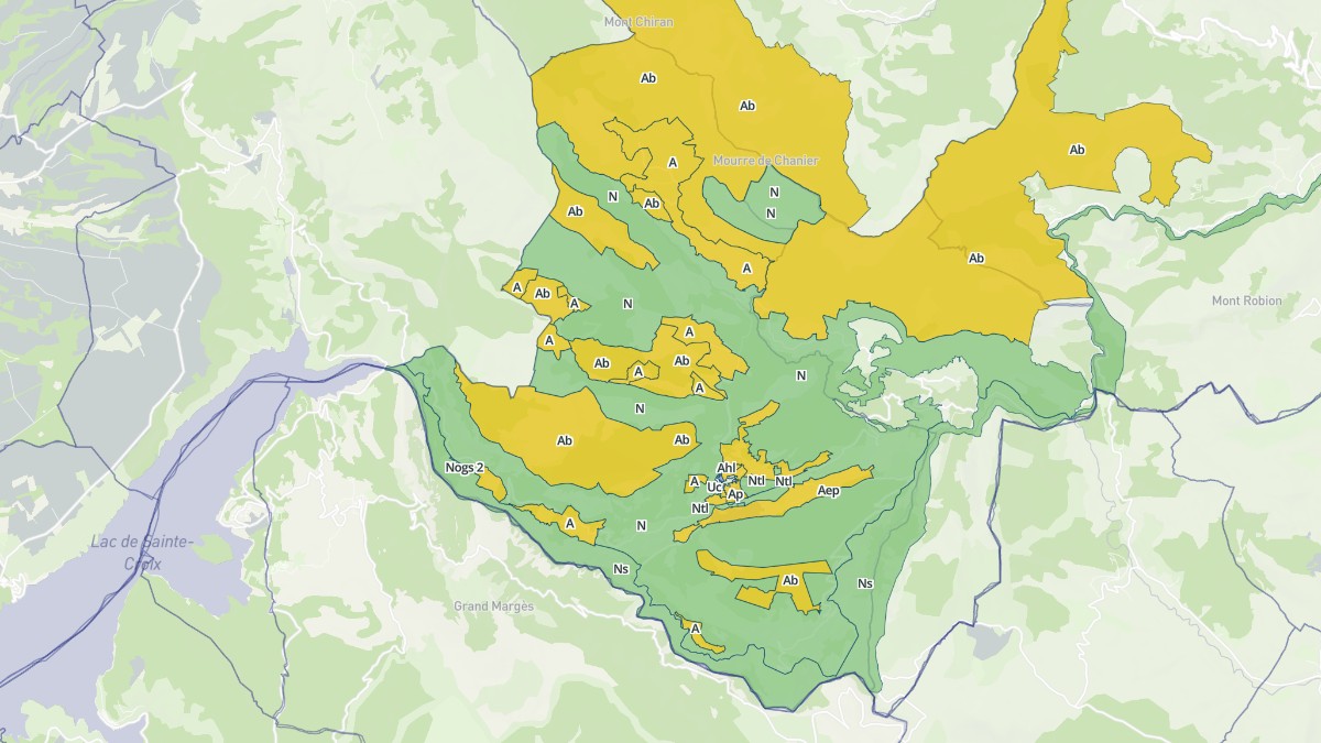 Aperçu cartographique de La Palud-sur-Verdon, centré sur la commune
