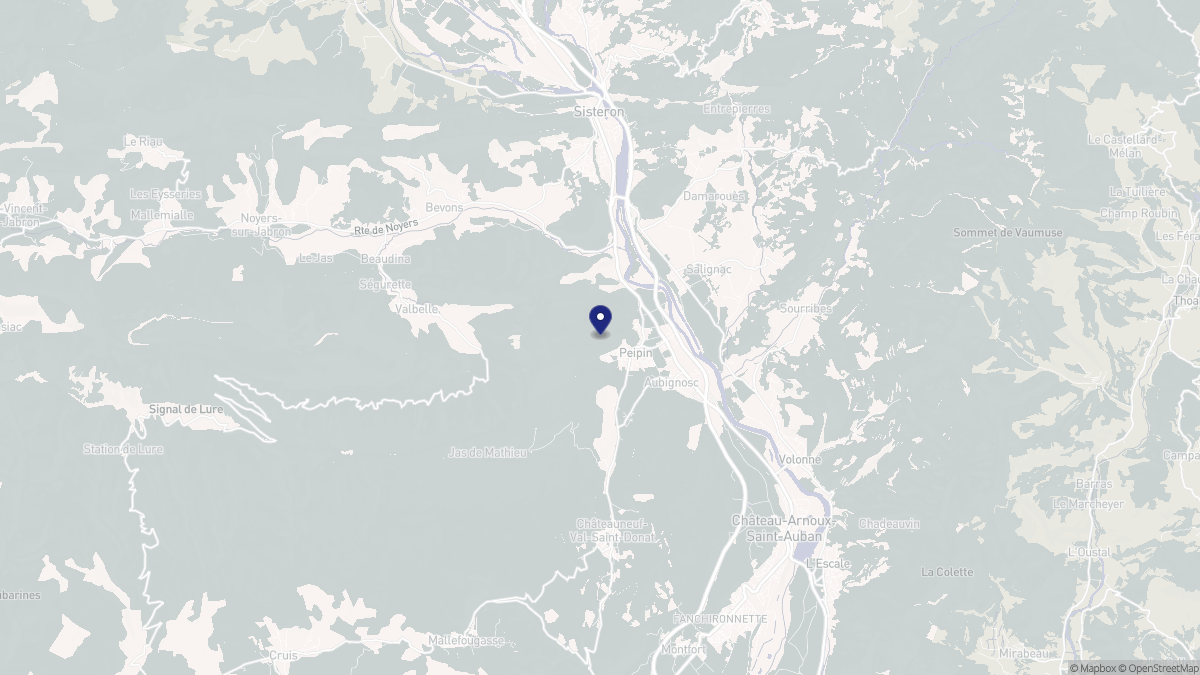 Aperçu cartographique de Peipin, centré sur la commune