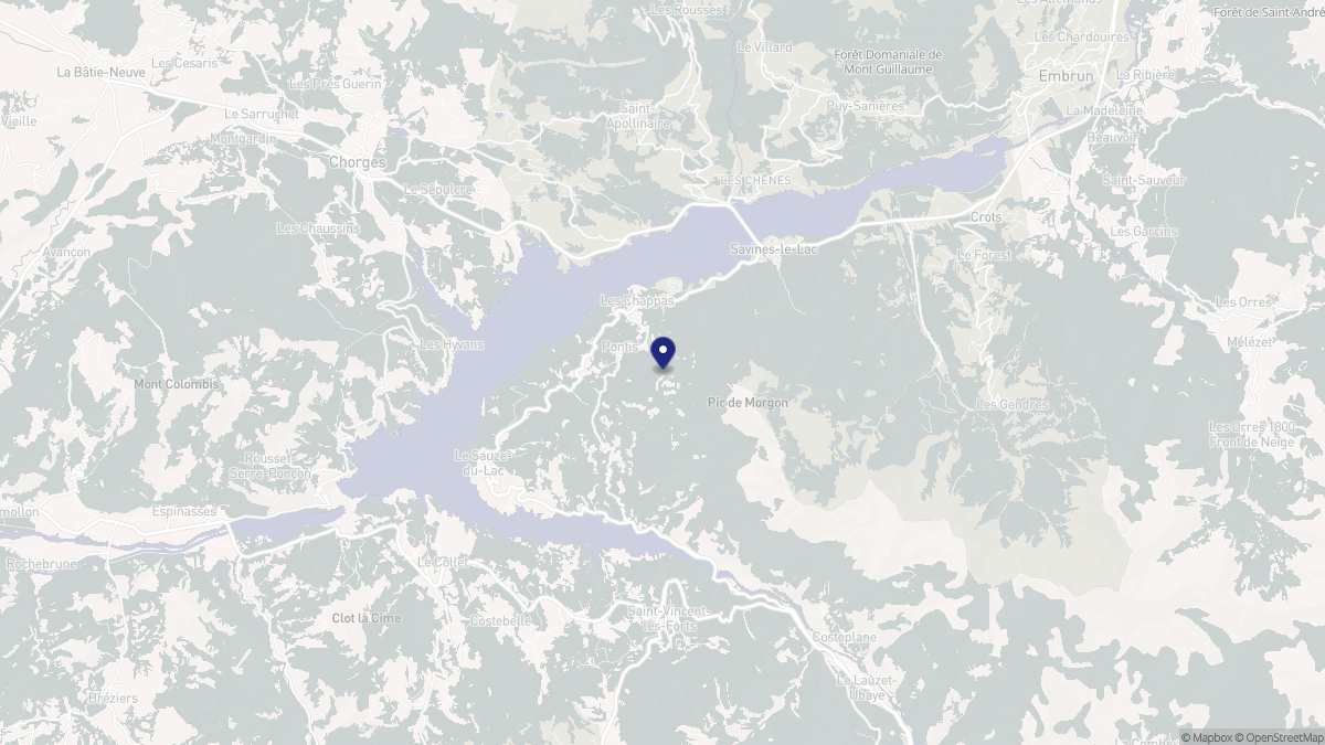 Aperçu cartographique de Pontis, centré sur la commune