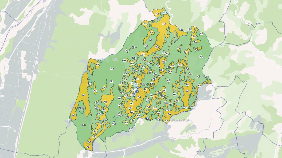 Aperçu cartographique de Puimichel, centré sur la commune