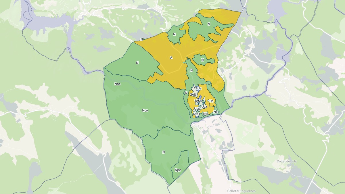 Aperçu cartographique de Quinson, centré sur la commune