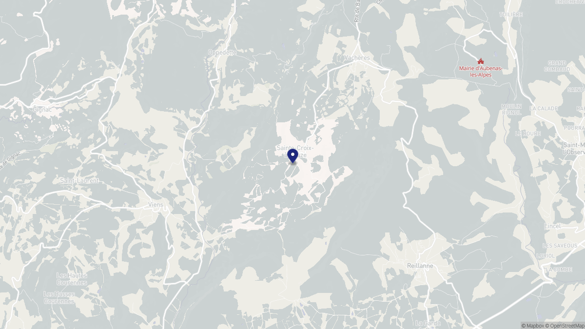 Aperçu cartographique de Sainte-Croix-à-Lauze, centré sur la commune