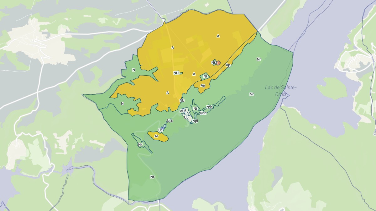 Aperçu cartographique de Sainte-Croix-du-Verdon, centré sur la commune