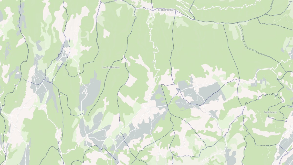 Aperçu cartographique de Saint-Étienne-les-Orgues, centré sur la commune