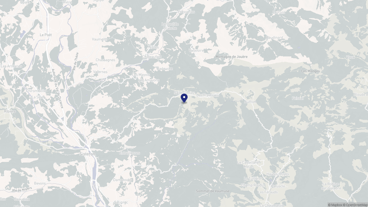 Aperçu cartographique de Saint-Geniez, centré sur la commune