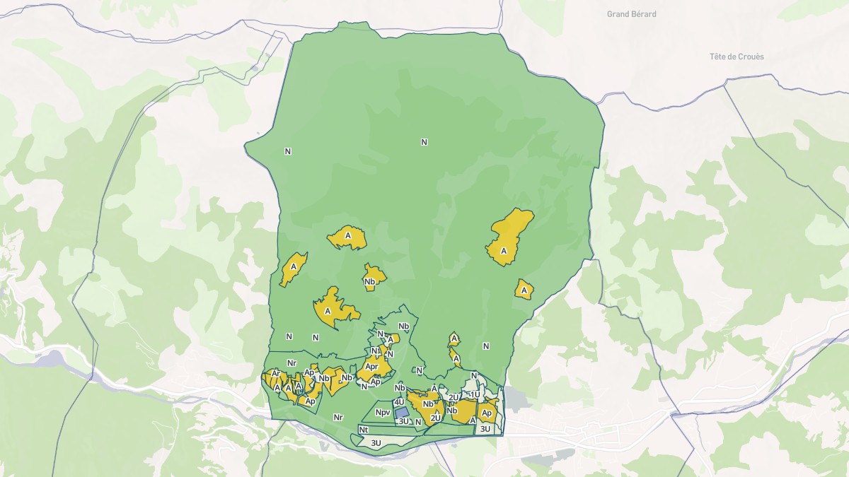 Aperçu cartographique de Saint-Pons, centré sur la commune