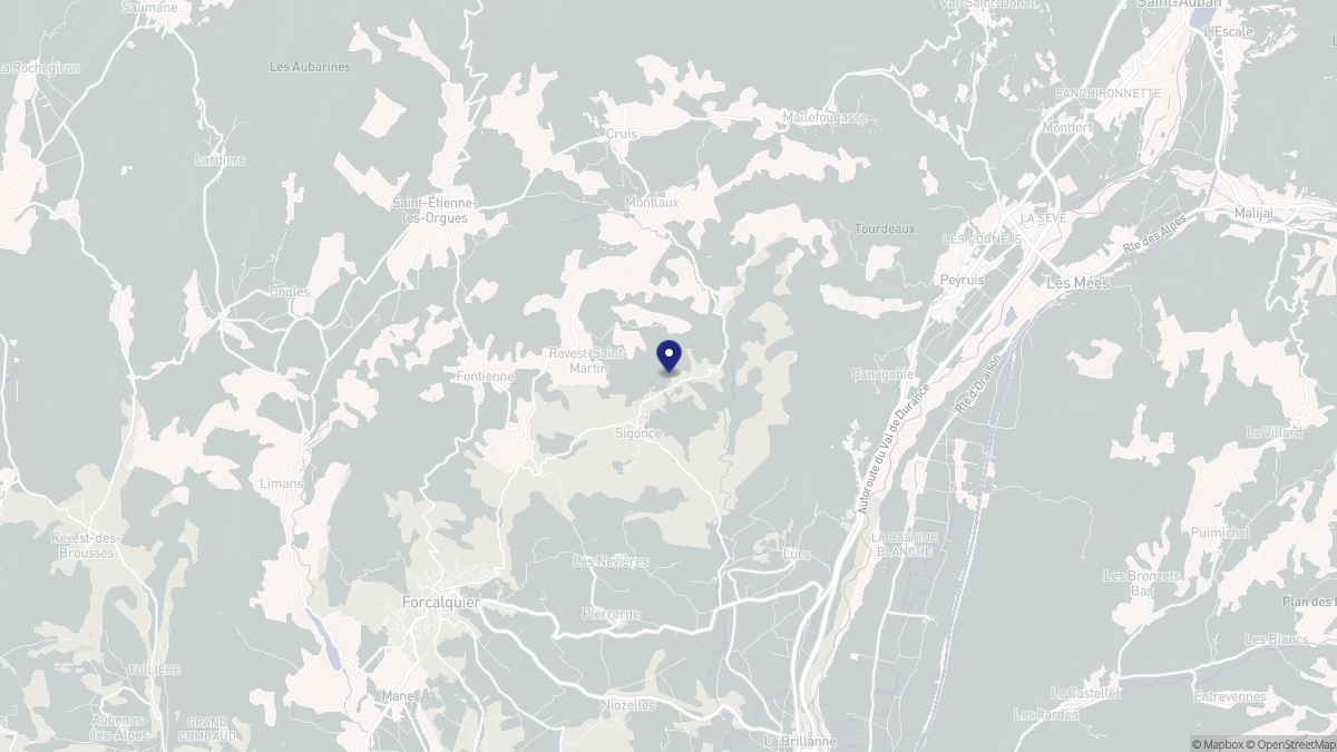 Aperçu cartographique de Sigonce, centré sur la commune