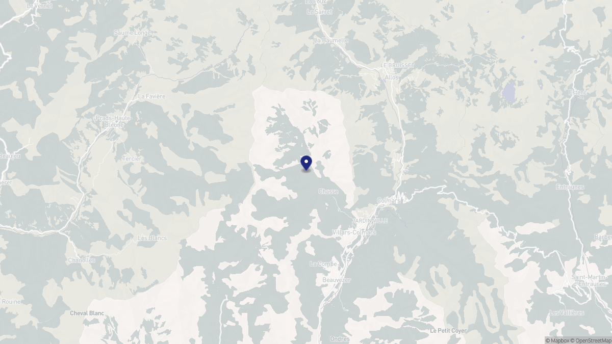 Aperçu cartographique de Villars-Colmars, centré sur la commune