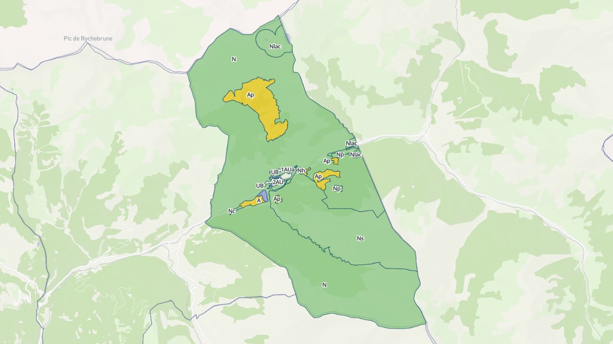Aperçu cartographique de Aiguilles, centré sur la commune