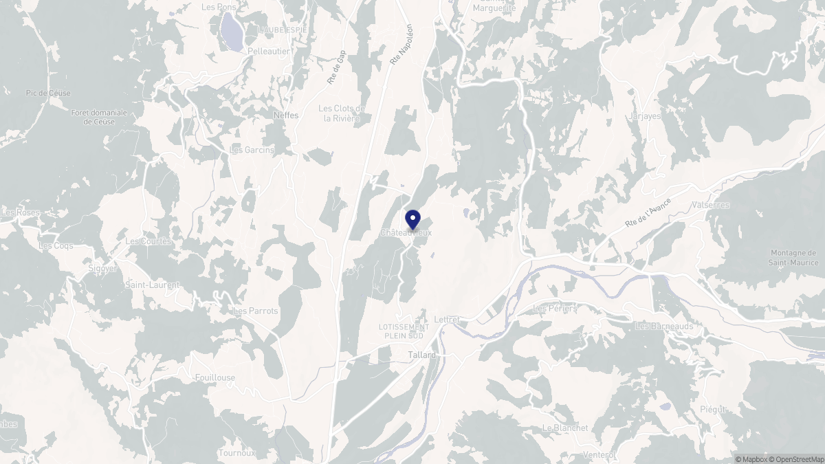Aperçu cartographique de Châteauvieux, centré sur la commune
