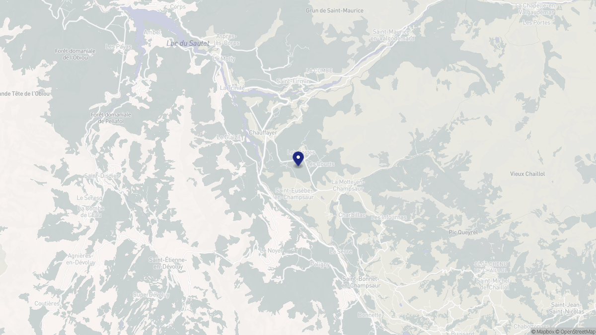 Aperçu cartographique de Aubessagne, centré sur la commune