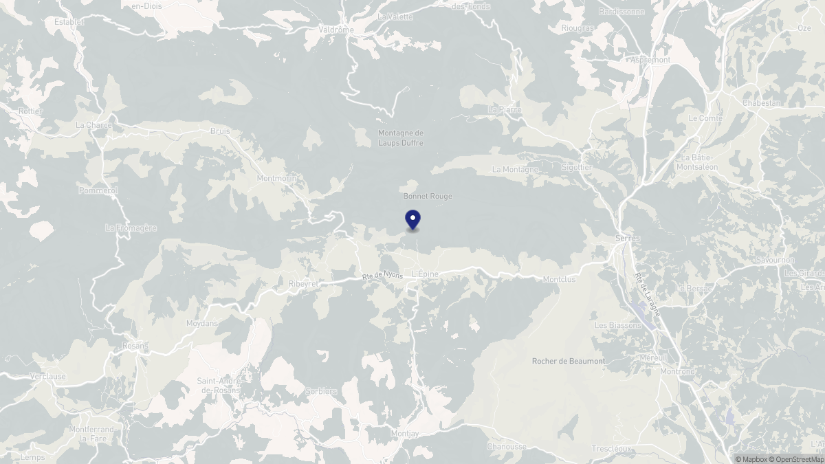 Aperçu cartographique de L'Épine, centré sur la commune