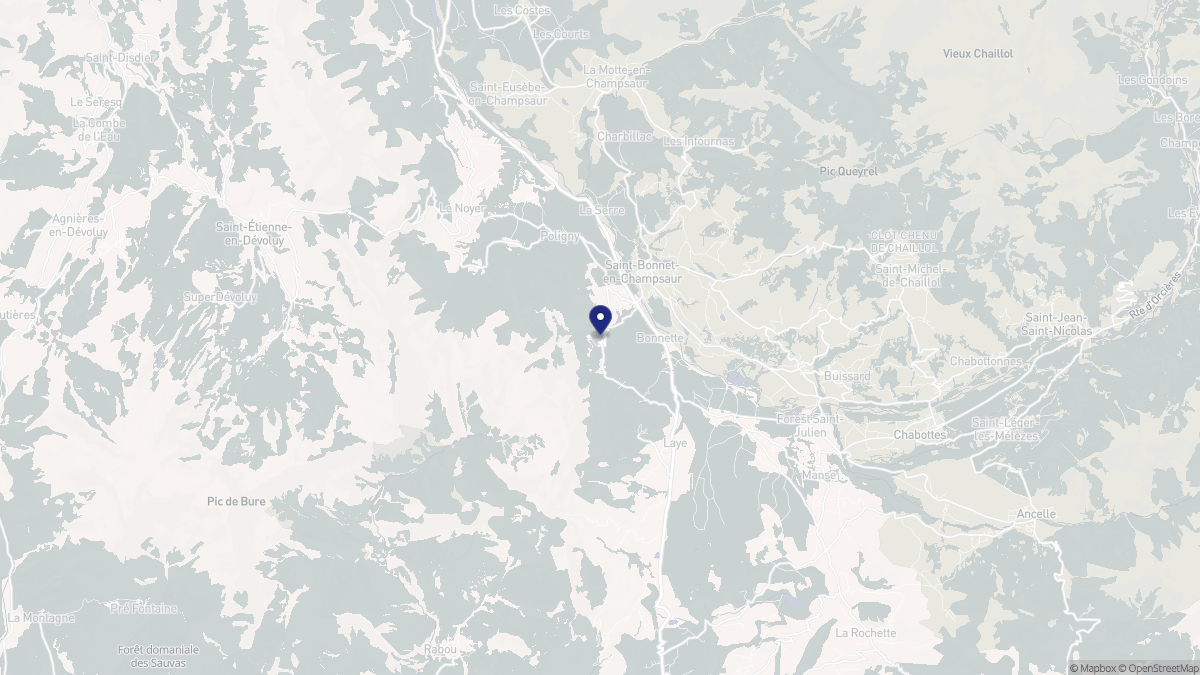 Aperçu cartographique de La Fare-en-Champsaur, centré sur la commune