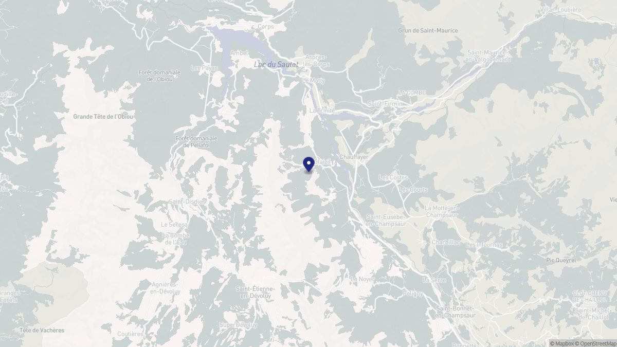 Aperçu cartographique de Le Glaizil, centré sur la commune
