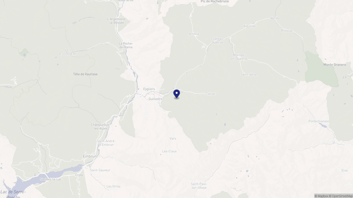 Aperçu cartographique de Guillestre, centré sur la commune