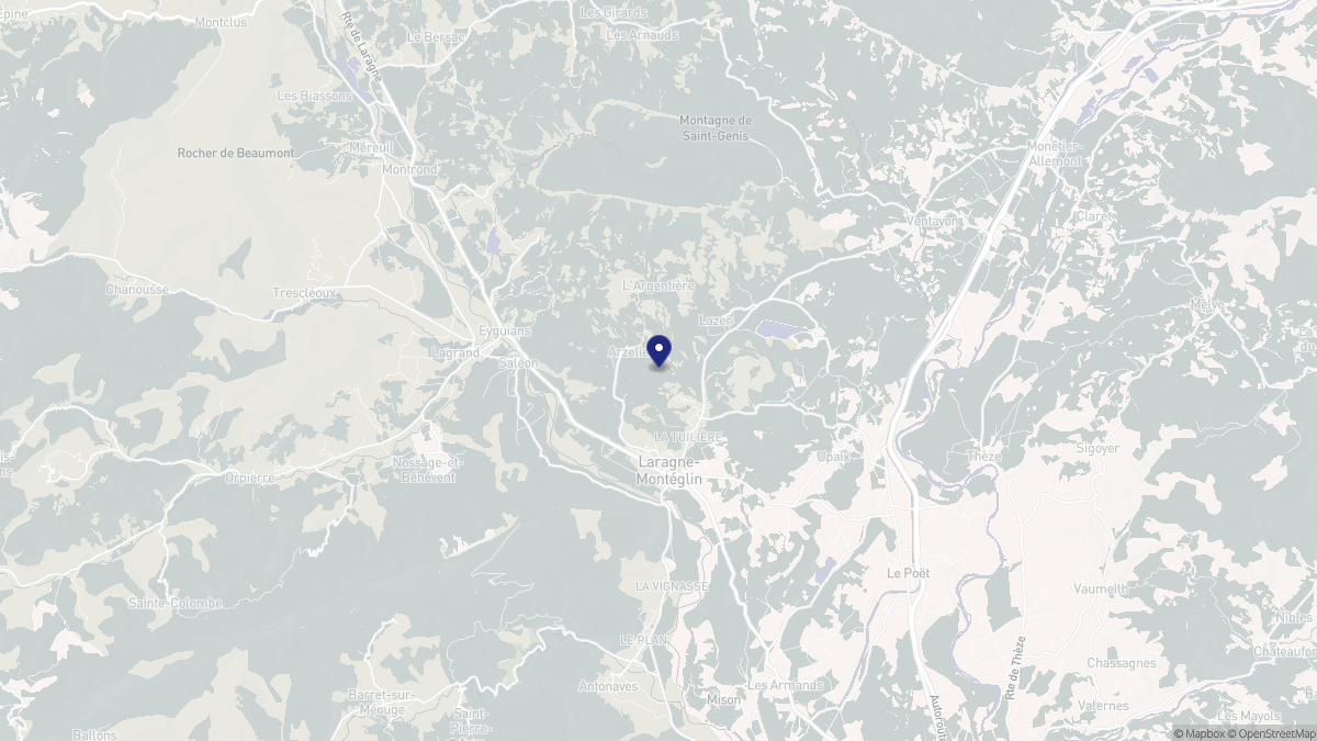 Aperçu cartographique de Laragne-Montéglin, centré sur la commune