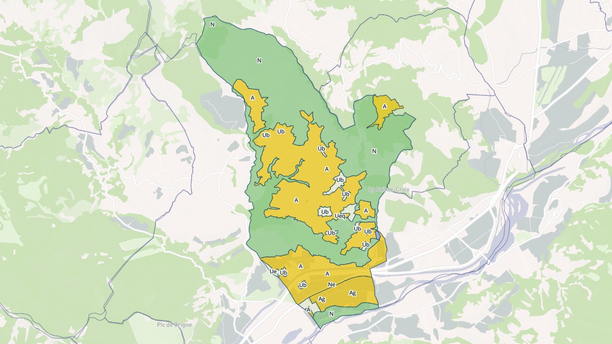 Aperçu cartographique de Lardier-et-Valença, centré sur la commune