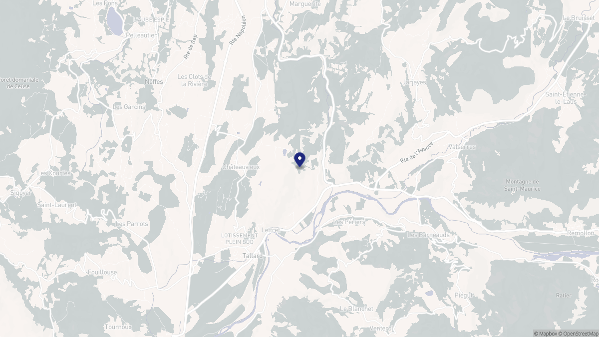 Aperçu cartographique de Lettret, centré sur la commune
