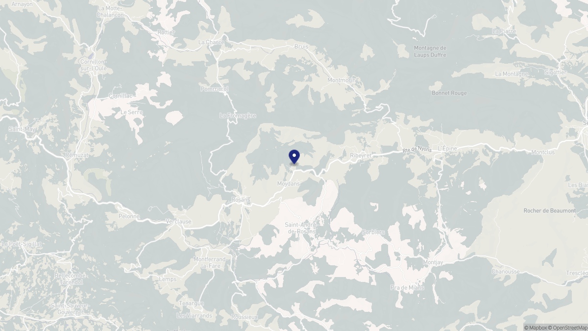Aperçu cartographique de Moydans, centré sur la commune