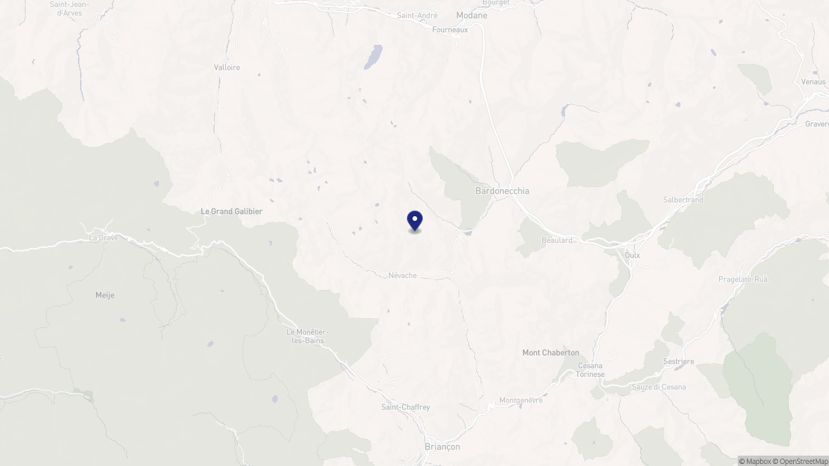 Aperçu cartographique de Névache, centré sur la commune