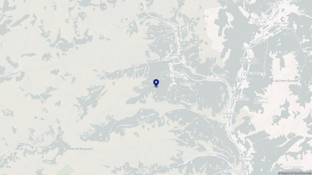 Aperçu cartographique de Puy-Saint-Vincent, centré sur la commune