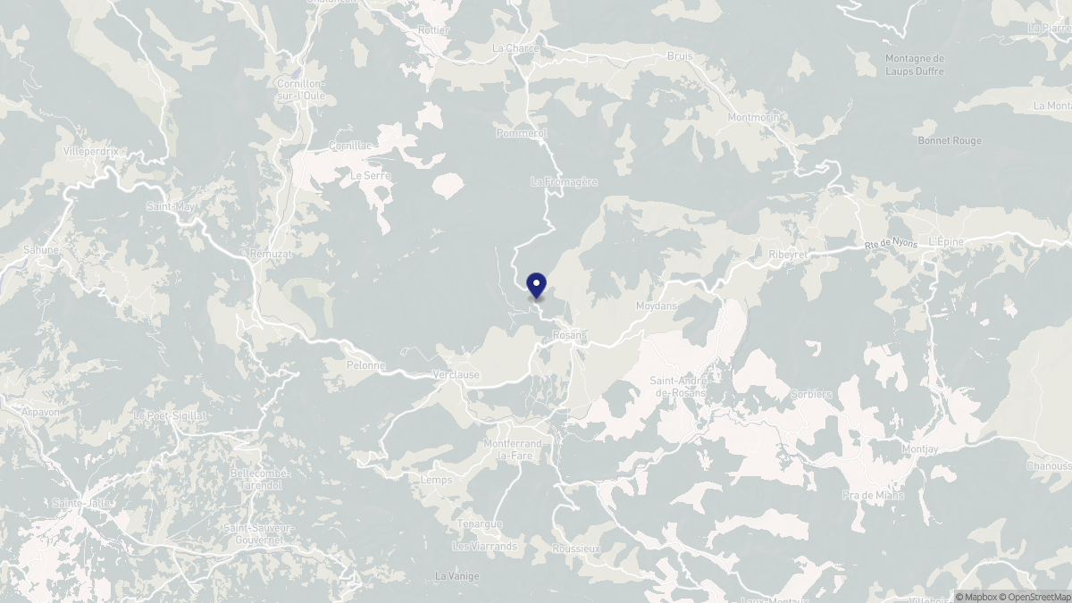 Aperçu cartographique de Rosans, centré sur la commune