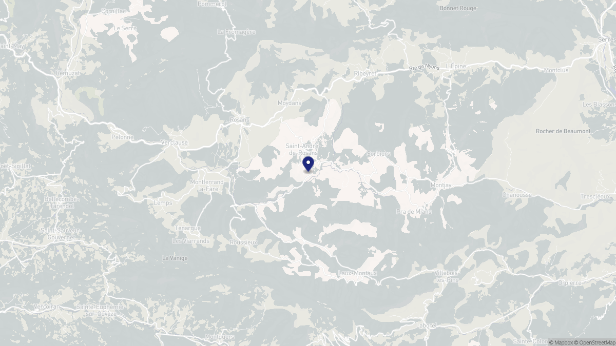 Aperçu cartographique de Saint-André-de-Rosans, centré sur la commune