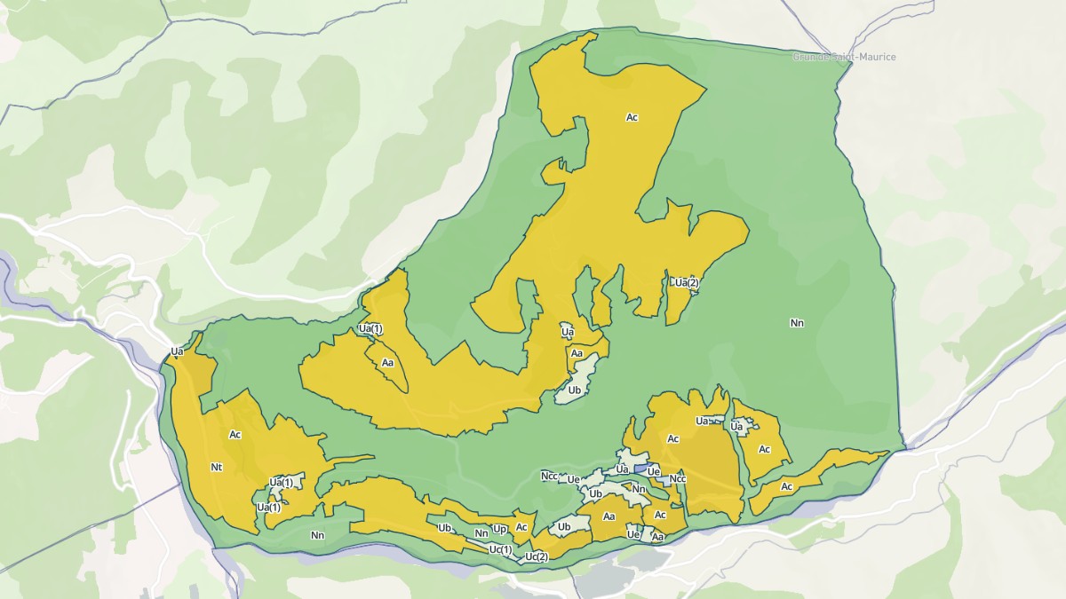 Aperçu cartographique de Saint-Firmin, centré sur la commune