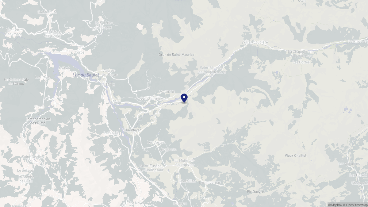 Aperçu cartographique de Saint-Jacques-en-Valgodemard, centré sur la commune