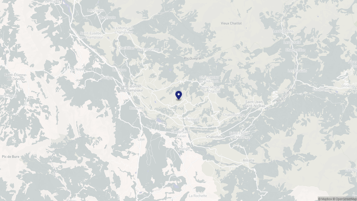 Aperçu cartographique de Saint-Julien-en-Champsaur, centré sur la commune