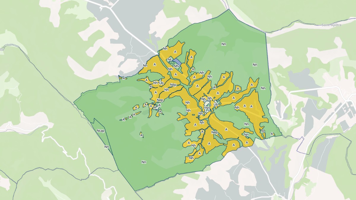 Aperçu cartographique de Saint-Pierre-d'Argençon, centré sur la commune