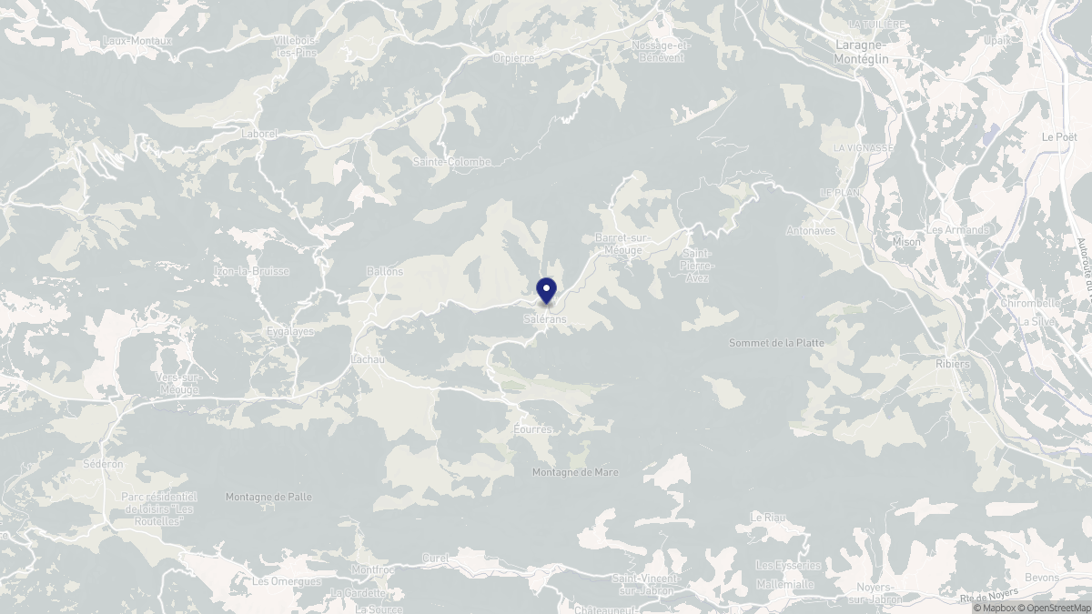 Aperçu cartographique de Salérans, centré sur la commune