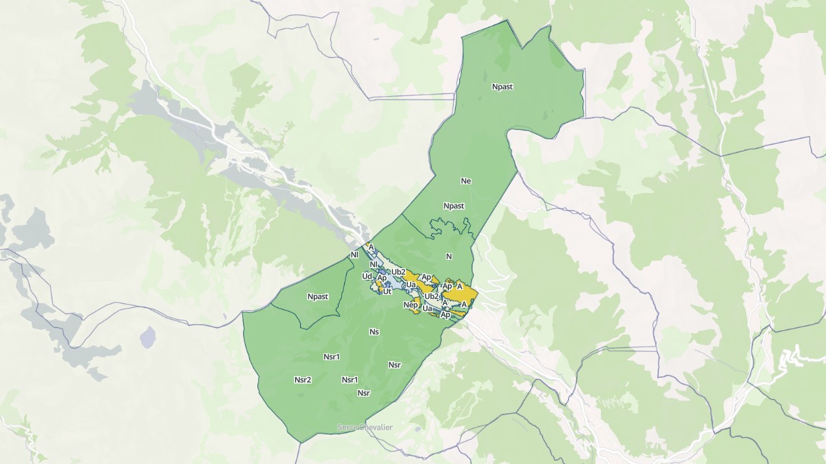 Aperçu cartographique de La Salle-les-Alpes, centré sur la commune