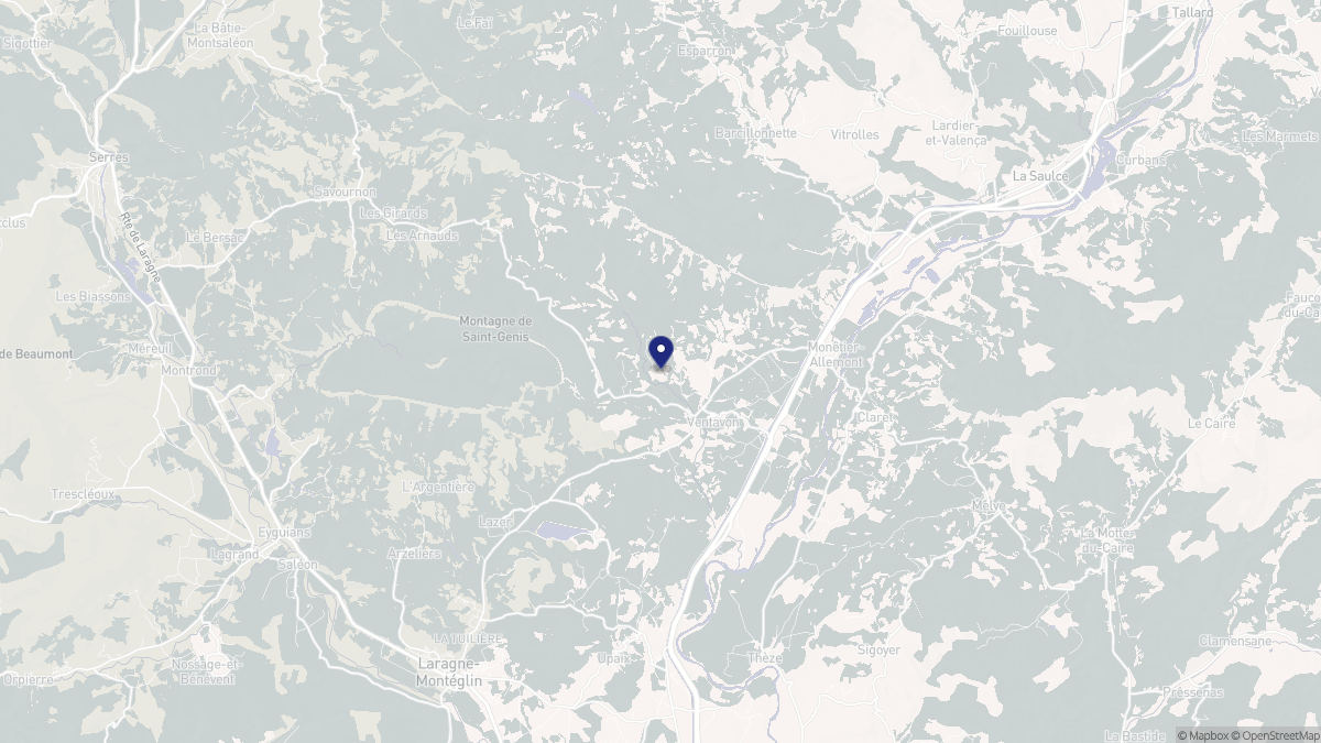 Aperçu cartographique de Ventavon, centré sur la commune