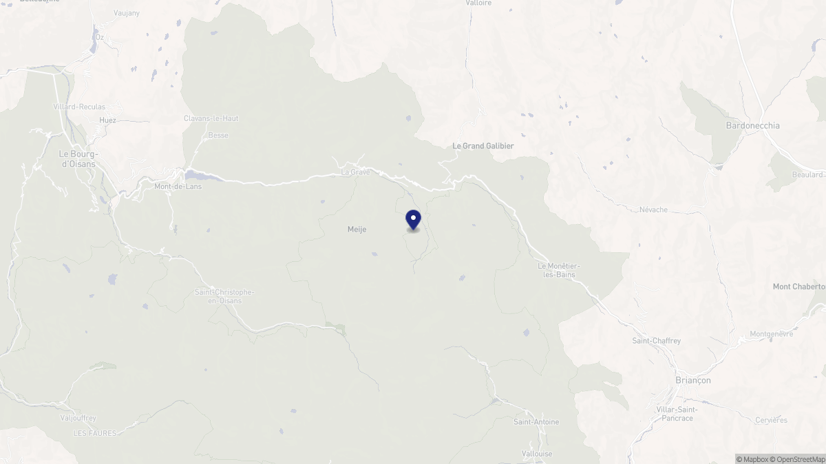 Aperçu cartographique de Villar-d'Arêne, centré sur la commune