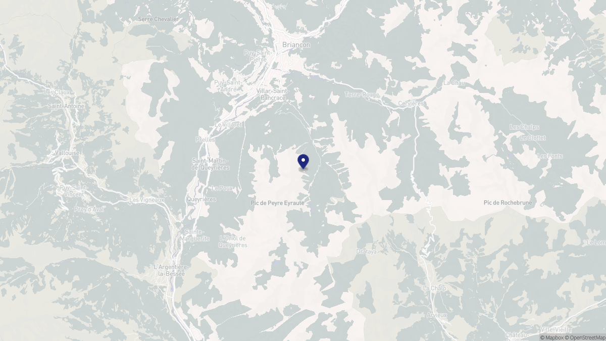 Aperçu cartographique de Villar-Saint-Pancrace, centré sur la commune