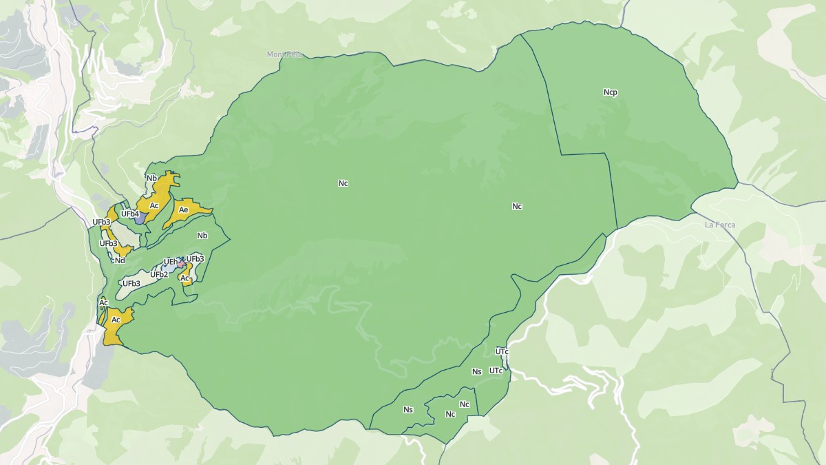 Aperçu cartographique de La Bollène-Vésubie, centré sur la commune