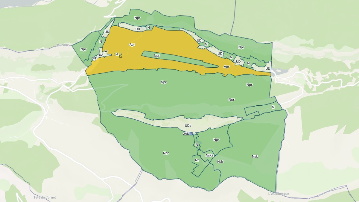 Aperçu cartographique de Caille, centré sur la commune