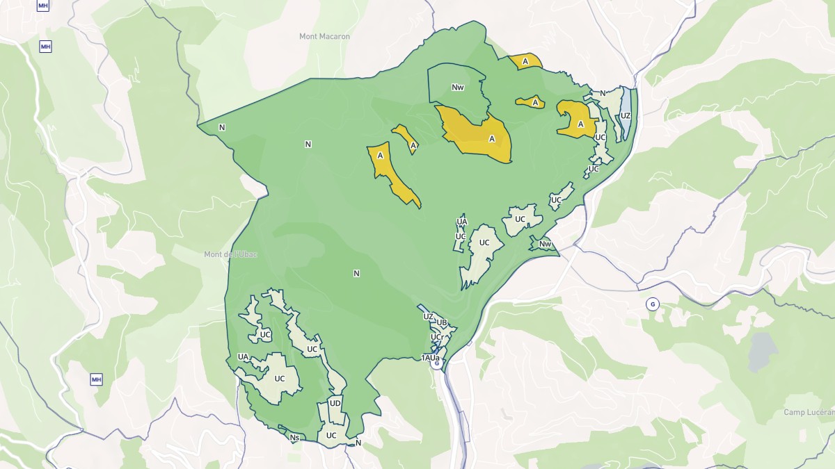 Aperçu cartographique de Cantaron, centré sur la commune