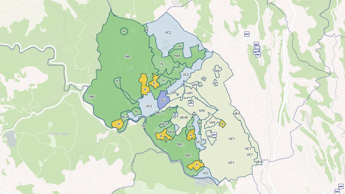 Aperçu cartographique de La Colle-sur-Loup, centré sur la commune