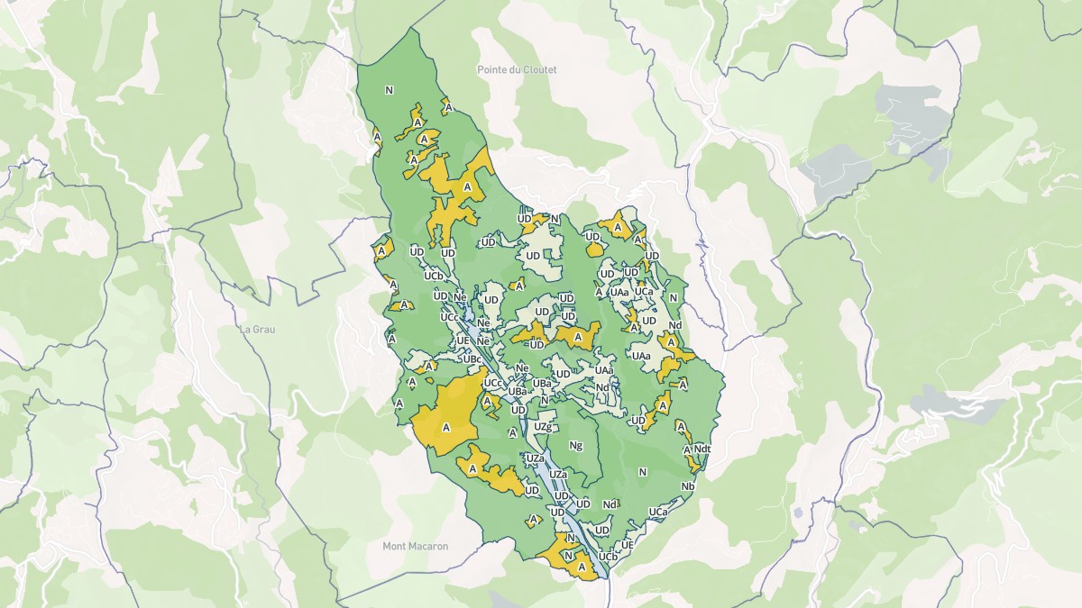 Aperçu cartographique de Contes, centré sur la commune