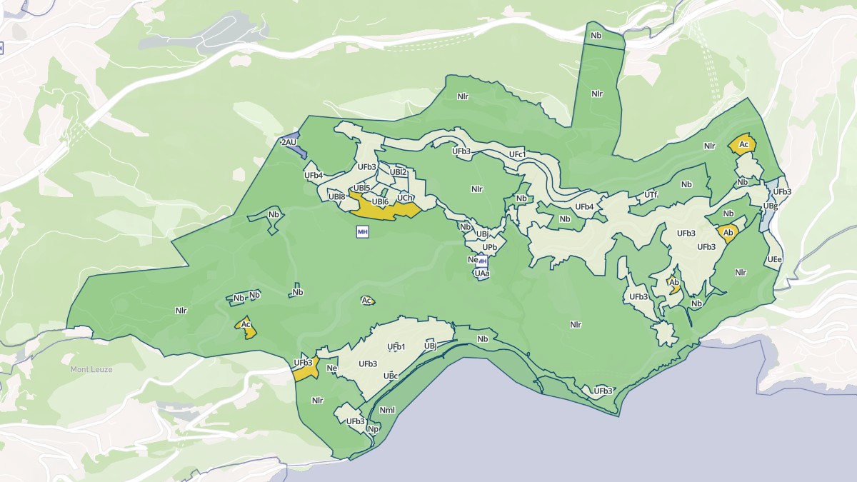 Aperçu cartographique de Èze, centré sur la commune