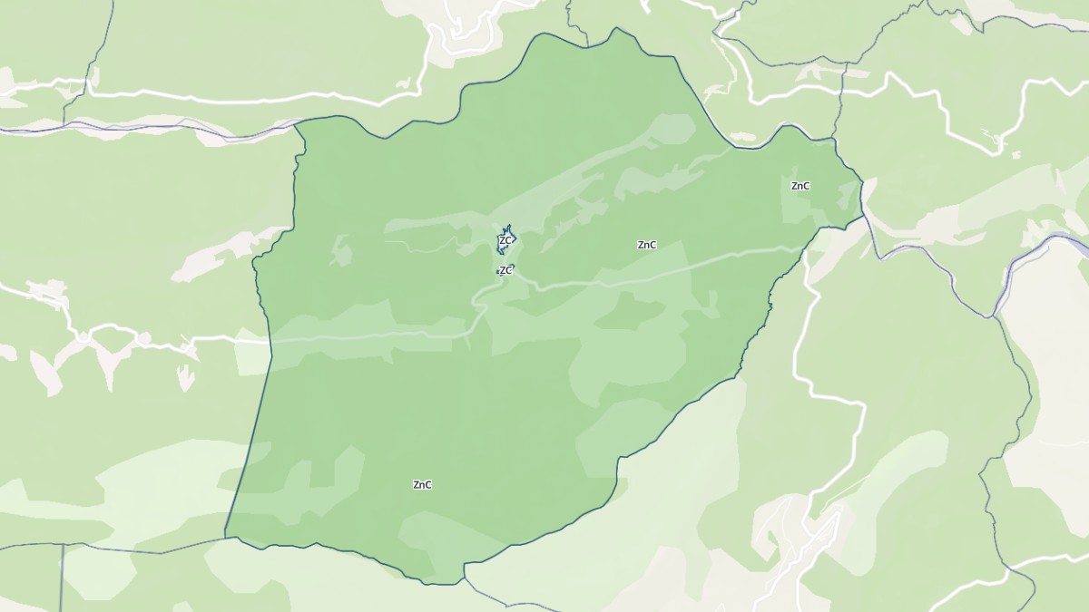 Aperçu cartographique de Les Ferres, centré sur la commune